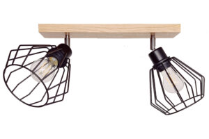 Lampa sufitowa wisząca DIANA regulowana loft drewno DĄB 2x diament STYLOWA