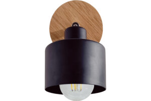 Kinkiet ścienny lampa ścienna DIANA loft drewniana DĄB 1x diament STYLOWA