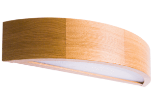 Kinkiet ścienny LEJA Półplafon drewno DĄB do salonu kuchni łazienki STYLOWA