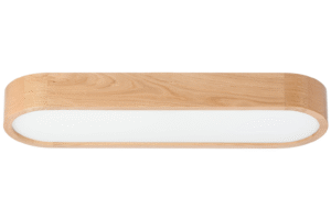 Lampa sufitowa LEJA owal plafon drewno DĄB 68x20cm do salonu kuchni STYLOWA