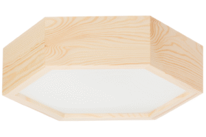 Lampa sufitowa LEJA heksagon ∅275 SOSNA do salonu kuchni łazienki STYLOWA