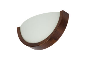 Kinkiet drewniany ORION ∅275 Półplafon ORZECH WŁOSKI