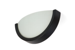 Kinkiet drewniany ORION ∅275 Półplafon CZARNY MAT