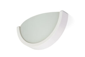 Kinkiet drewniany ORION ∅275 Półplafon BIAŁY MAT