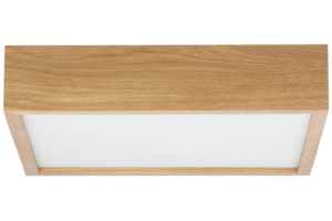 Lampa sufitowa LEJA kwadrat 385mm DĄB do salonu kuchni łazienki STYLOWA