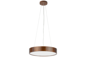 Lampa wisząca drewniana LEJA okrągła żyrandol zwis ∅475 ORZECH WŁOSKI