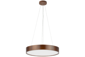Lampa wisząca drewniana LEJA okrągła żyrandol zwis ∅575 ORZECH WŁOSKI