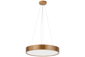 Lampa wisząca drewniana LEJA okrągła żyrandol zwis ∅575 RUSTIKAL