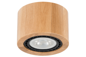 Oprawa natynkowa tuba drewniana LED ∅135 DĄB salon kuchnia pokój STYLOWA