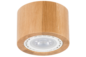 Oprawa natynkowa tuba drewniana LED ∅135 DĄB salon kuchnia pokój STYLOWA